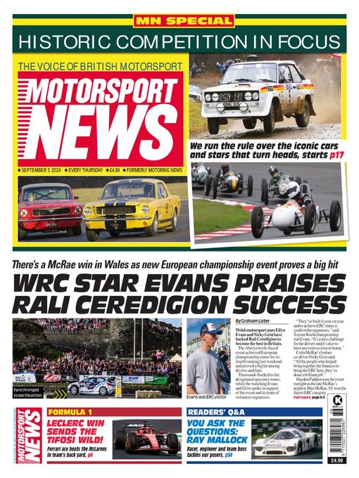 Title details for Motorsport News by Kelsey Publishing Ltd - Available